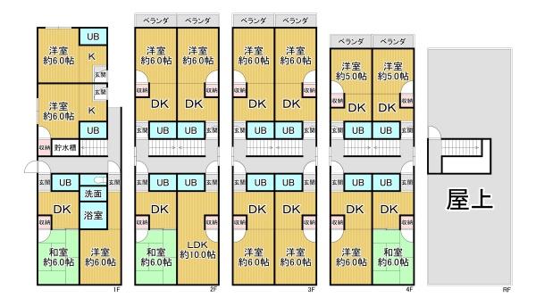 クレインズマンション　収益一棟 間取図・土地図