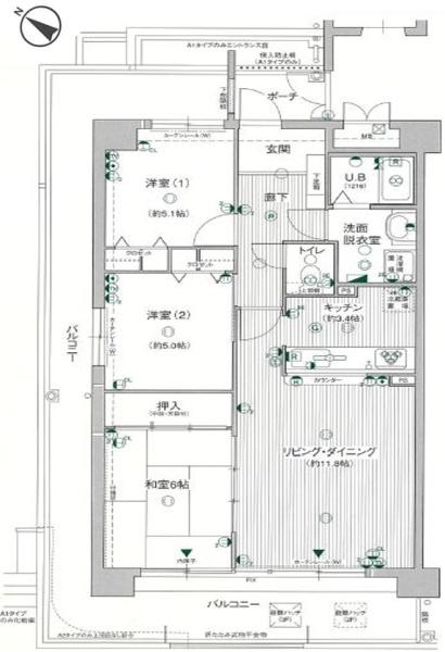グランコート堺石津川公園 間取図・土地図