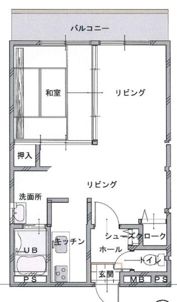 東部コーポ住宅1号棟 間取図・土地図