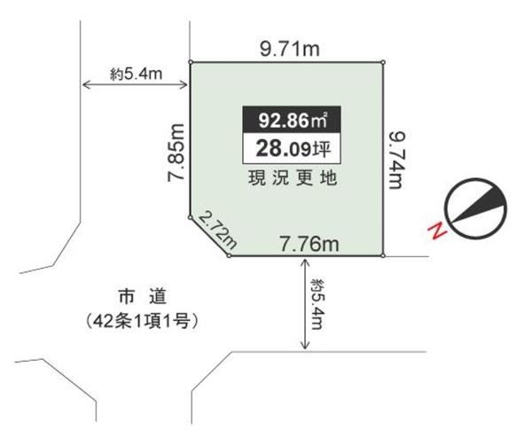 堺市堺区幸通　売土地 間取図・土地図
