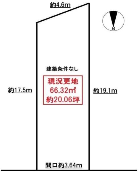 堺市中区深井中町　売土地 間取図・土地図