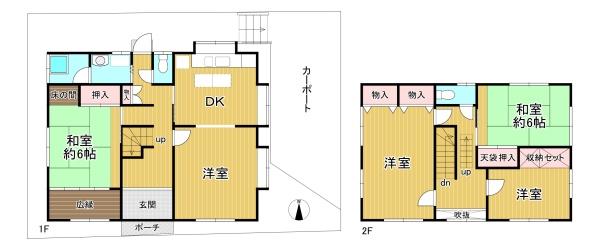 滋賀県大津市水明2丁目　中古戸建 間取図・土地図