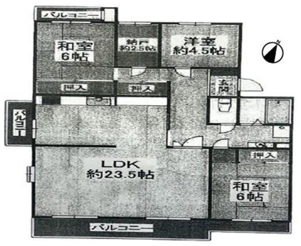 泉北御池台第一住宅7棟 間取図・土地図