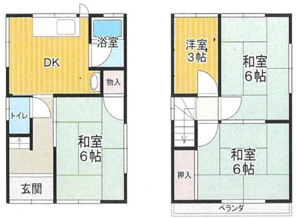 堺市西区上野芝町5丁　中古戸建 間取図・土地図