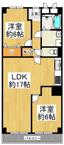 日商岩井京橋ハイツ 間取図・土地図
