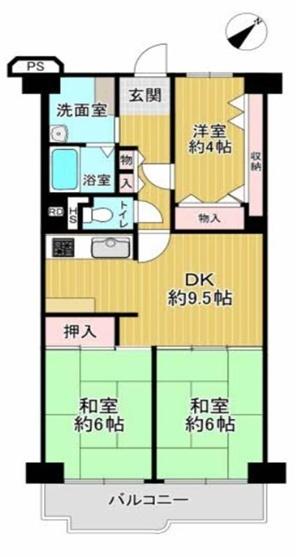 ネオハイツ港大橋 間取図・土地図