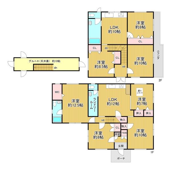 滋賀県大津市桐生1丁目　中古戸建 間取図・土地図
