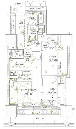 ローレルタワー堺筋本町 間取図・土地図