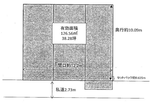 大阪市生野区桃谷5丁目　売土地 間取図・土地図