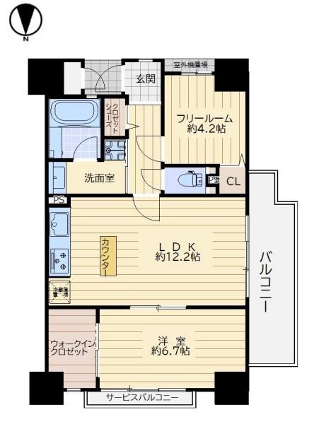 クラウンハイム上町台セントラル　ラ・カーサ 間取図・土地図