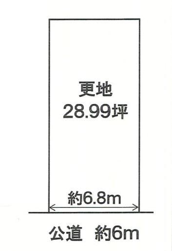 京都市左京区浄土寺上南田町　建築条件無売土地 間取図・土地図