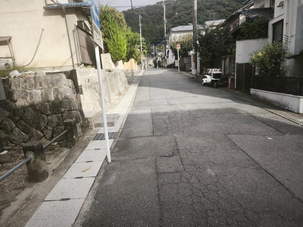 京都市左京区浄土寺上南田町　建築条件無売土地 現地写真（前面道路含む現地写真）