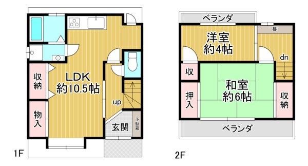 京都市左京区粟田口鳥居町　中古テラスハウス 間取図・土地図