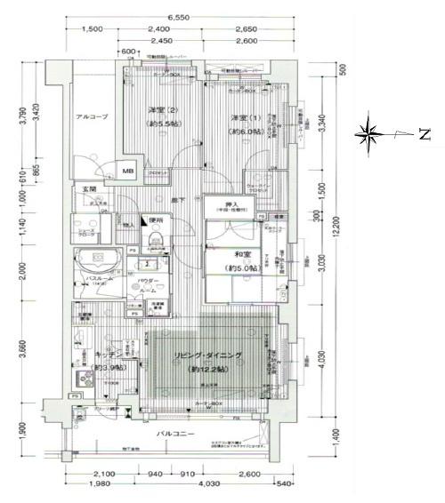 プレサンス京都一乗寺 間取図・土地図