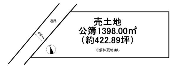 滋賀県米原市岩脇　建築条件無売土地 間取図・土地図