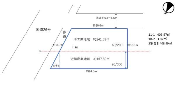堺市堺区高砂1丁　売土地 間取図・土地図