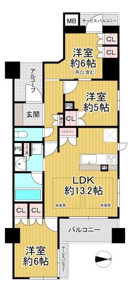 イーグルコート山科椥辻ステーションフロント 間取図・土地図