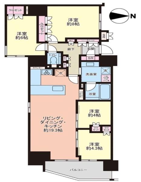 リバーガーデン四天王寺 間取図・土地図
