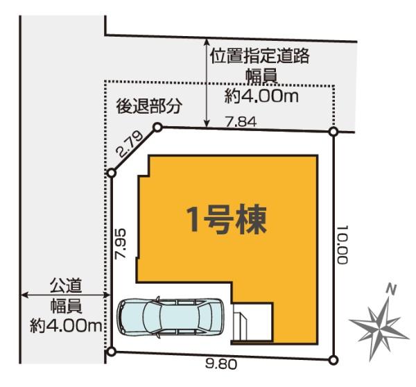 堺市西区浜寺船尾町西2丁　新築戸建 区画図