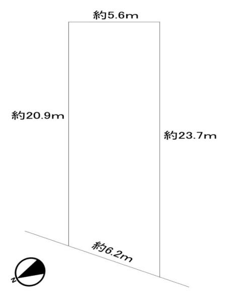 堺市西区神野町3丁　売土地 間取図・土地図