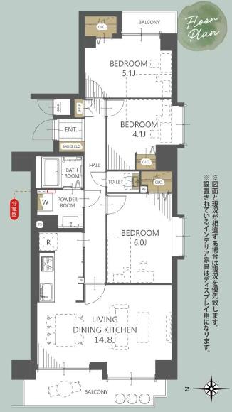 サンヴェール京都西陣 間取図・土地図