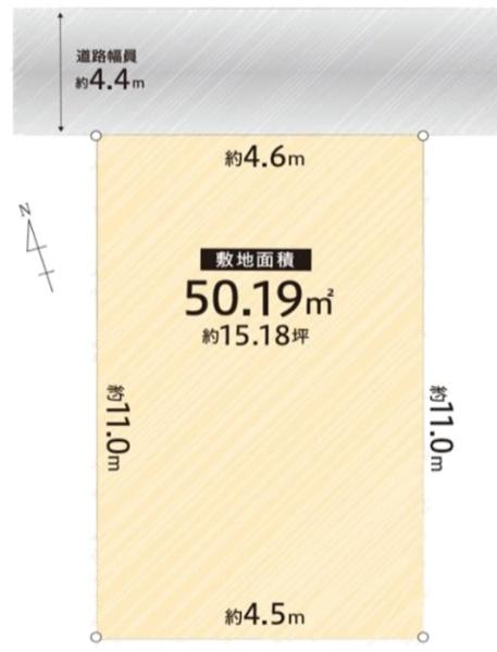 大阪市住吉区墨江4丁目　売土地 間取図・土地図
