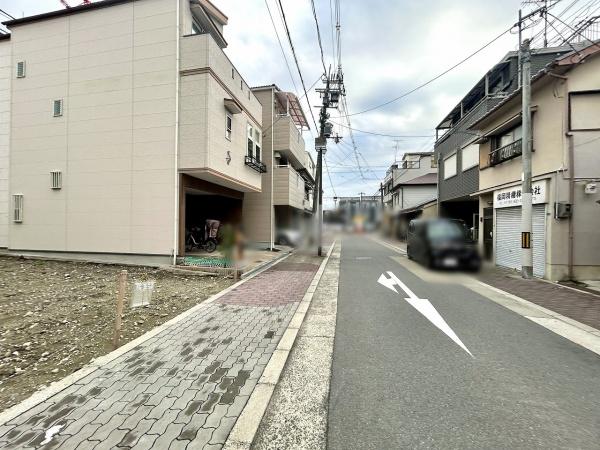 大阪市旭区中宮3丁目　C号地　売土地 現地写真（前面道路含む現地写真）