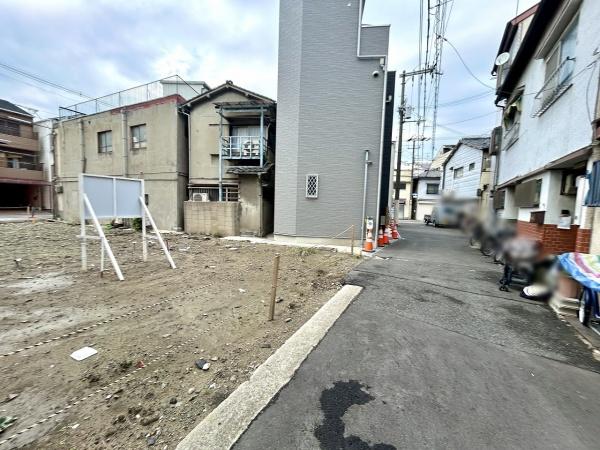 大阪市旭区中宮3丁目　C号地　売土地 現地写真（前面道路含む現地写真）