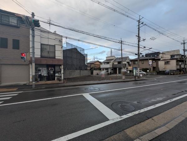 京都市右京区梅津後藤町　建築条件無売土地 現地写真（前面道路含む現地写真）