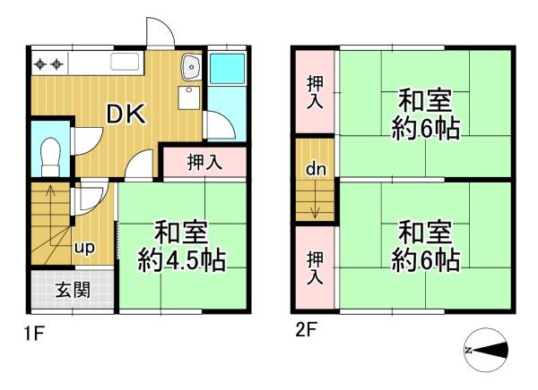 京都市上京区下立売通七本松東入長門町　中古戸建 間取図・土地図