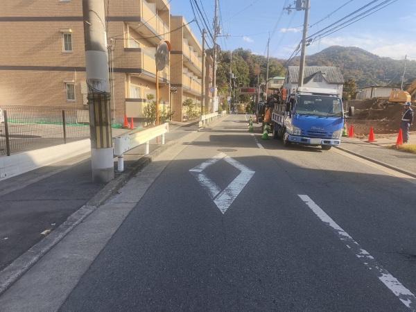 京都市左京区北白川上池田町　建築条件無売土地 現地写真（前面道路含む現地写真）