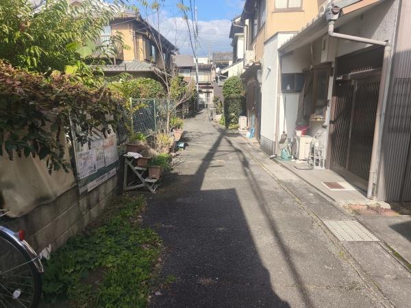 京都市右京区嵯峨野宮ノ元町　建築条件無売土地 現地写真（前面道路含む現地写真）