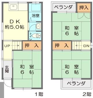 大阪市西淀川区姫里3丁目　中古戸建 間取図・土地図
