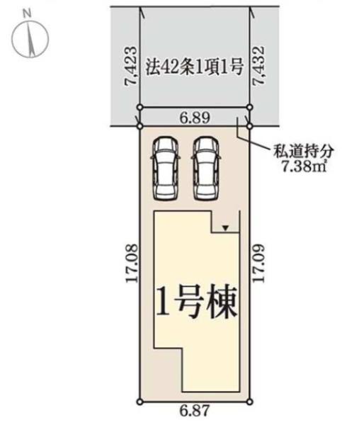 大阪市生野区田島3丁目　新築戸建 区画図