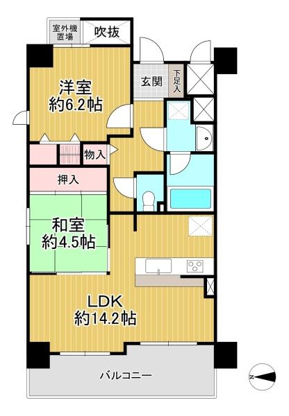 藤和シティホームズ四条 間取図・土地図