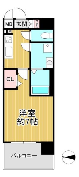 ファーストフィオーレ京都円町 間取図・土地図