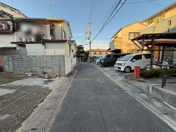 京都市右京区太秦朱雀町　2号地　建築条件無売土地 現地写真（前面道路含む現地写真）