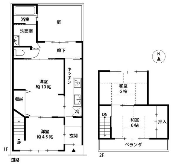 京都市中京区西ノ京左馬寮町　中古戸建 間取図・土地図
