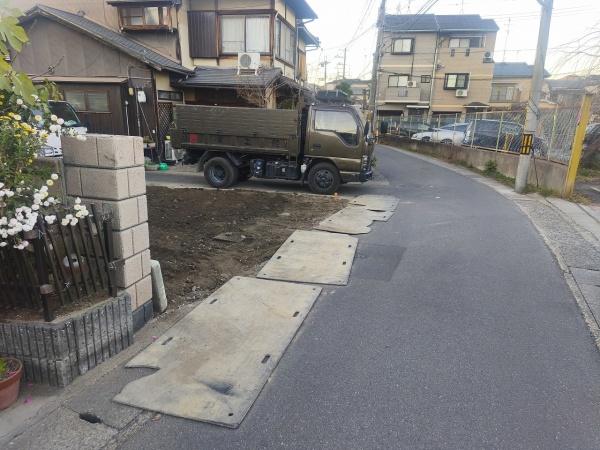 京都市右京区嵯峨野有栖川町　建築条件付売土地 現地写真（前面道路含む現地写真）