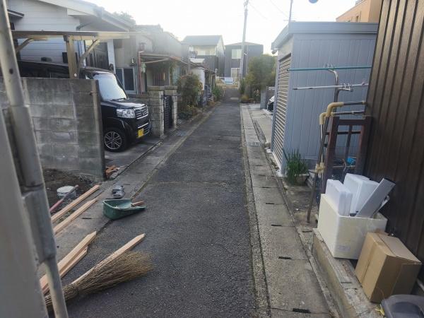 京都市右京区嵯峨野有栖川町　建築条件付売土地 現地写真（前面道路含む現地写真）