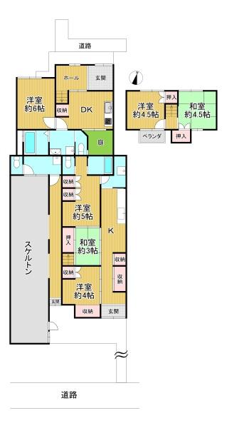 京都市上京区真盛町　中古戸建 間取図・土地図