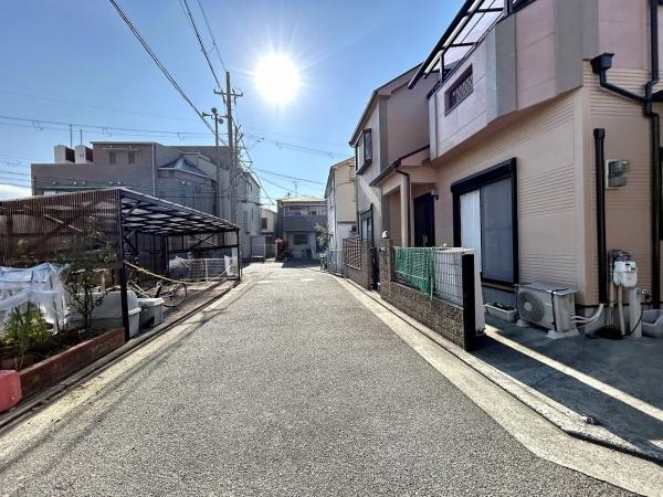 堺市東区菩提町1丁1号地　売土地 現地写真（前面道路含む現地写真）