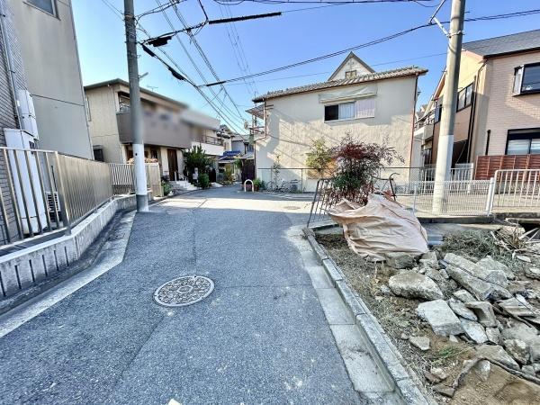 堺市東区菩提町1丁3号地　売土地 現地写真（前面道路含む現地写真）