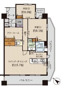 キングスクエアヴィルジア大阪 間取図・土地図