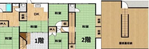 大阪市阿倍野区阿倍野筋5丁目　中古テラスハウス 間取図・土地図