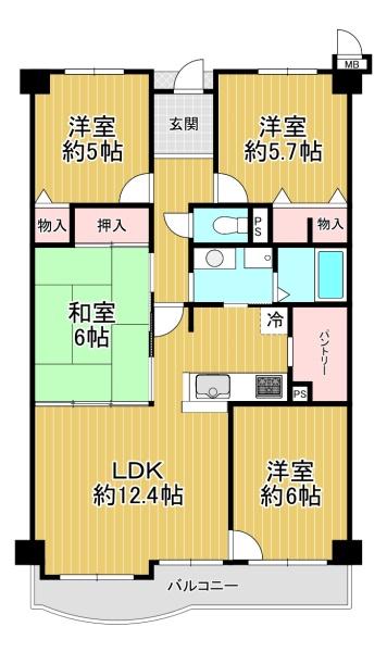 アドリーム千里丘 間取図・土地図