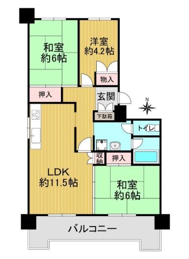 リバーサイドほんじょう 間取図・土地図