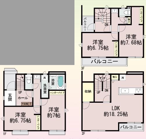 大阪市此花区酉島6丁目　新築戸建 間取図・土地図