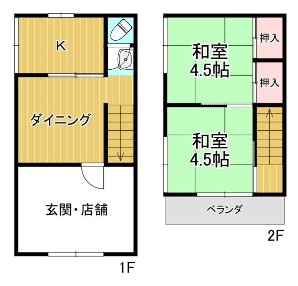 大阪市平野区加美東6丁目　中古戸建 間取図・土地図