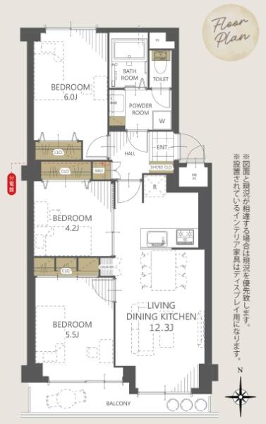 千島第一コーポ弐号棟 間取図・土地図